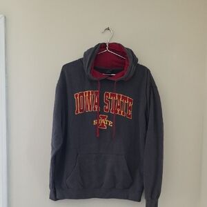 Colosseum Charcoal and Red Iowa State Hoodie